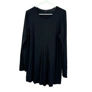 J Jill Size Medium Tall Shirt Black Wearever Collection Long Sleeve‎ Tee Casual